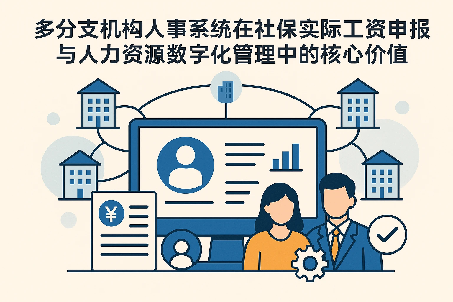 多分支机构人事系统在社保实际工资申报与人力资源数字化管理中的核心价值