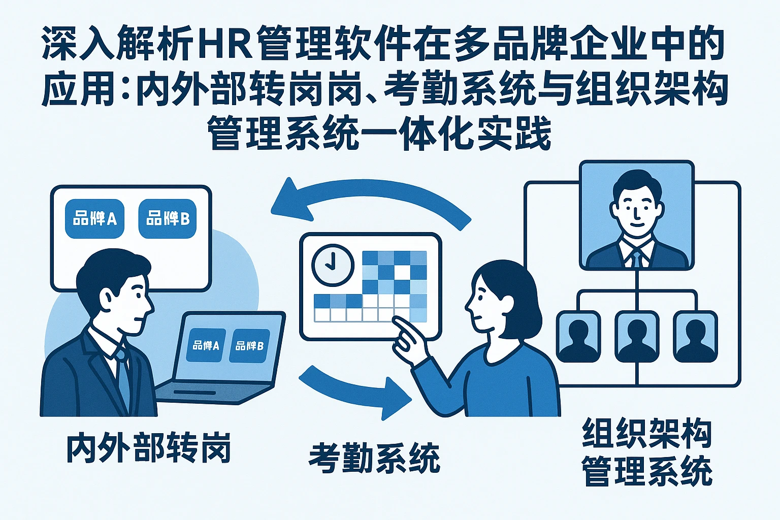 深入解析HR管理软件在多品牌企业中的应用：内外部转岗、考勤系统与组织架构管理系统一体化实践