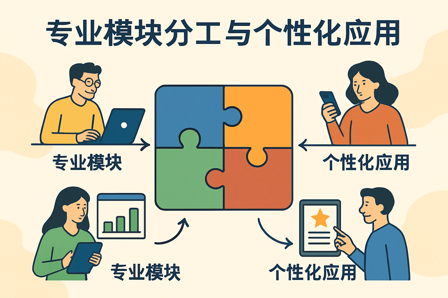 专业模块分工与个性化应用