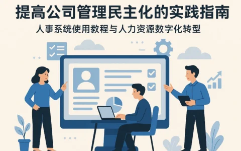提高公司管理民主化的实践指南：人事系统使用教程与人力资源数字化转型