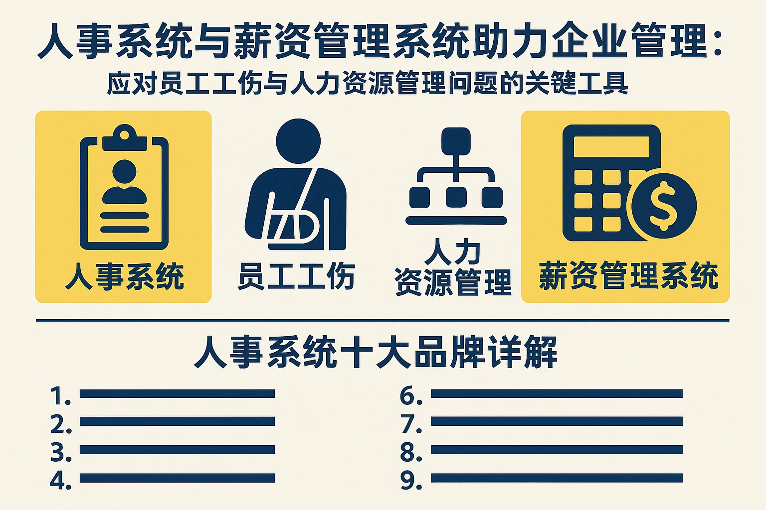 人事系统与薪资管理系统助力企业管理：应对员工工伤与人力资源管理问题的关键工具（附人事系统十大品牌详解）
