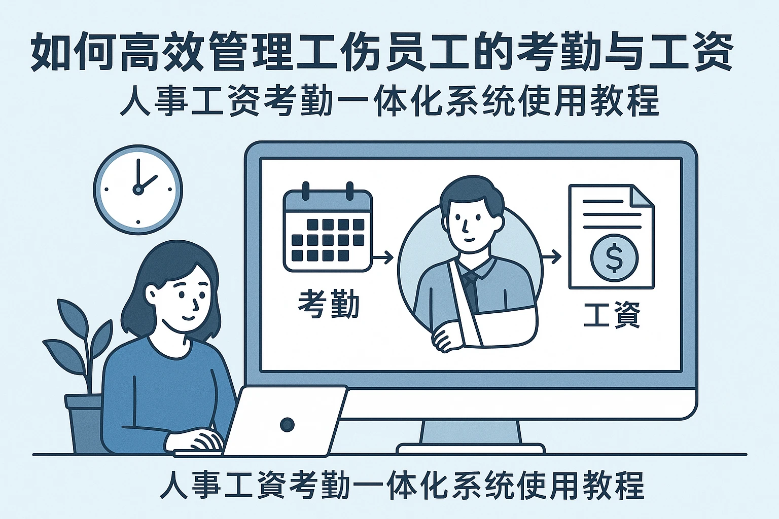 人力资源系统如何高效管理工伤员工的考勤与工资 | 人事工资考勤一体化系统使用教程
