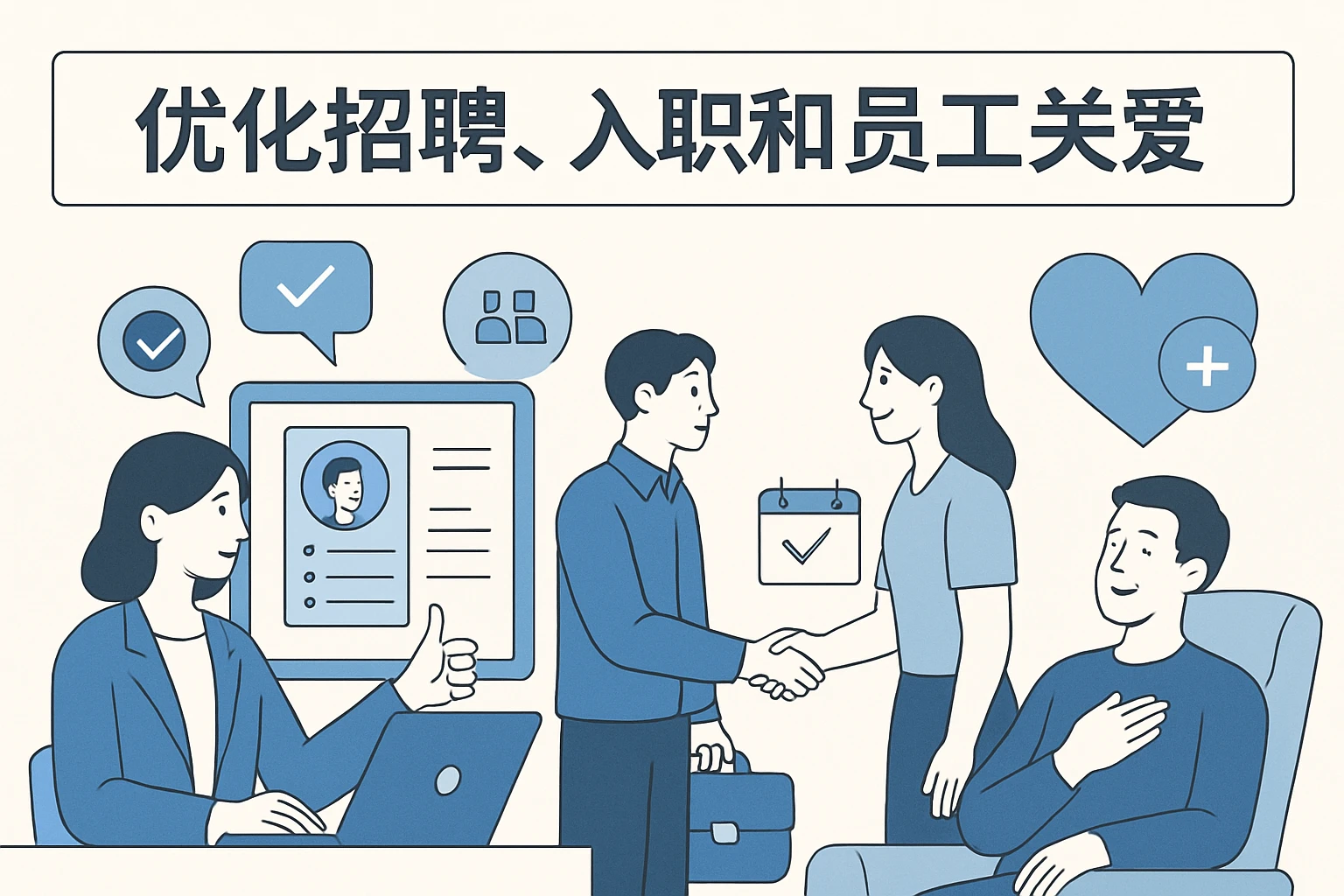 2. 优化招聘、入职和员工关爱