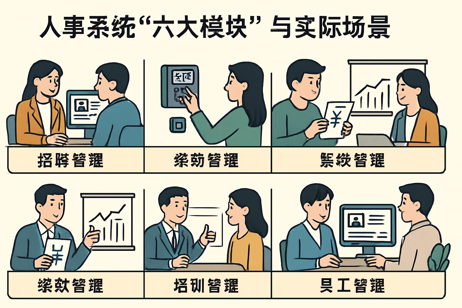 人事系统“六大模块”与实际场景