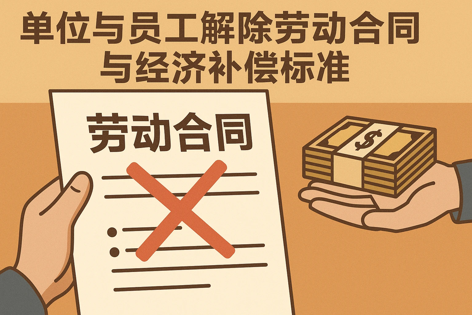 单位与员工解除劳动合同与经济补偿标准