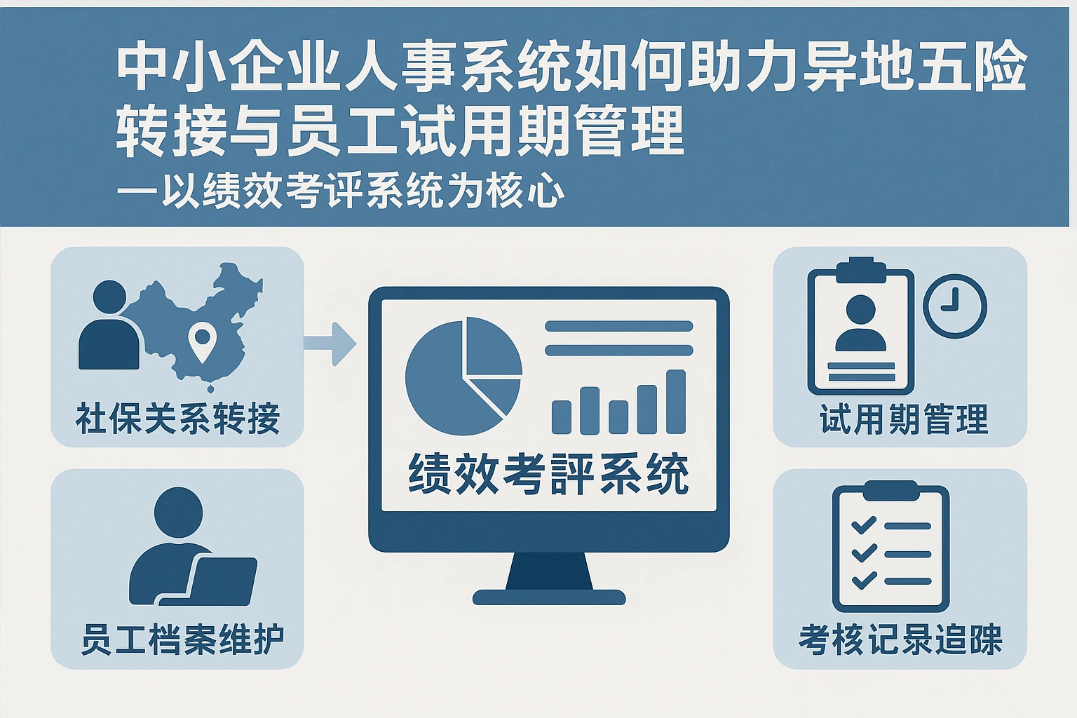 中小企业人事系统如何助力异地五险转接与员工试用期管理—以绩效考评系统为核心