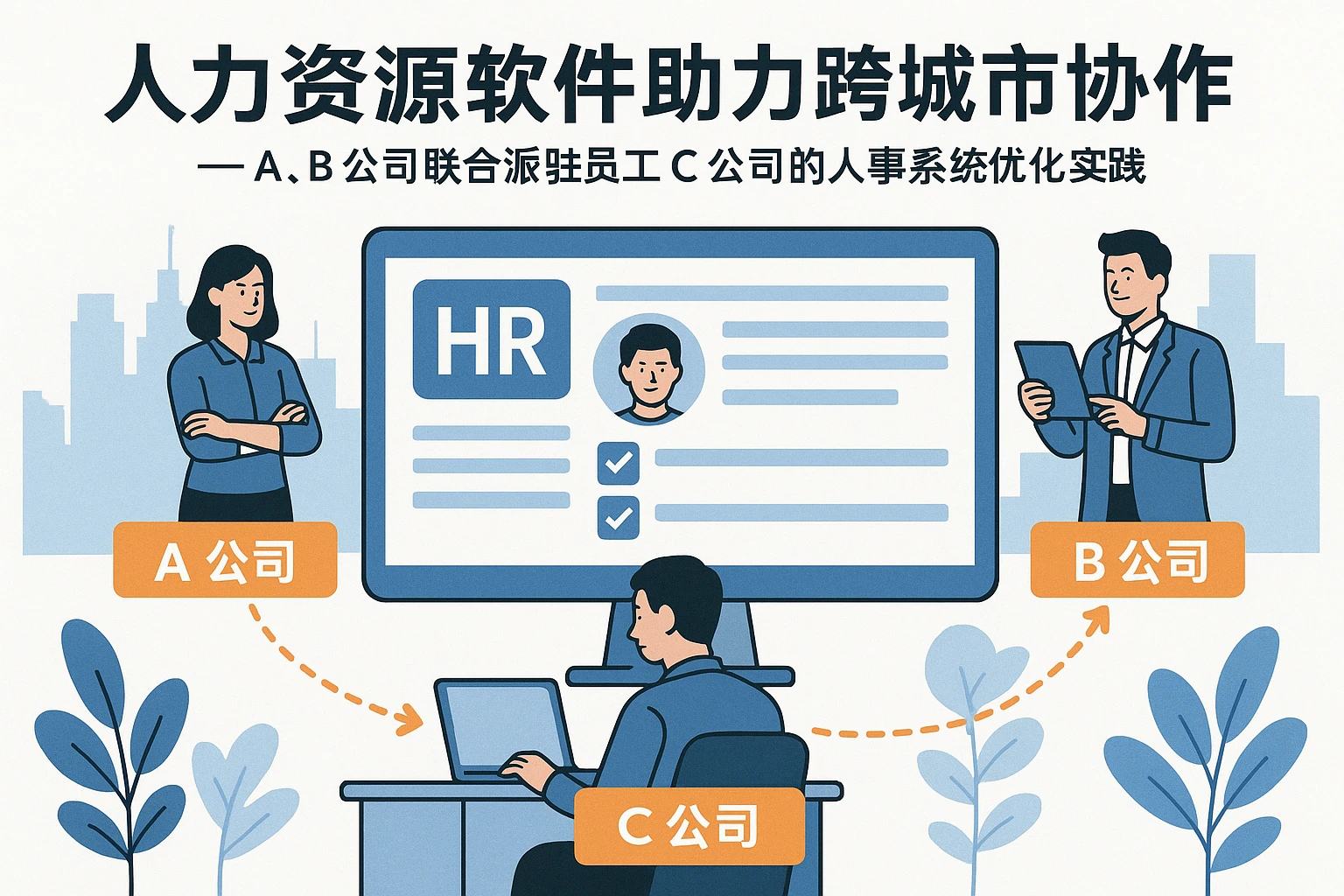 人力资源软件助力跨城市协作——A、B公司联合派驻员工C公司的人事系统优化实践