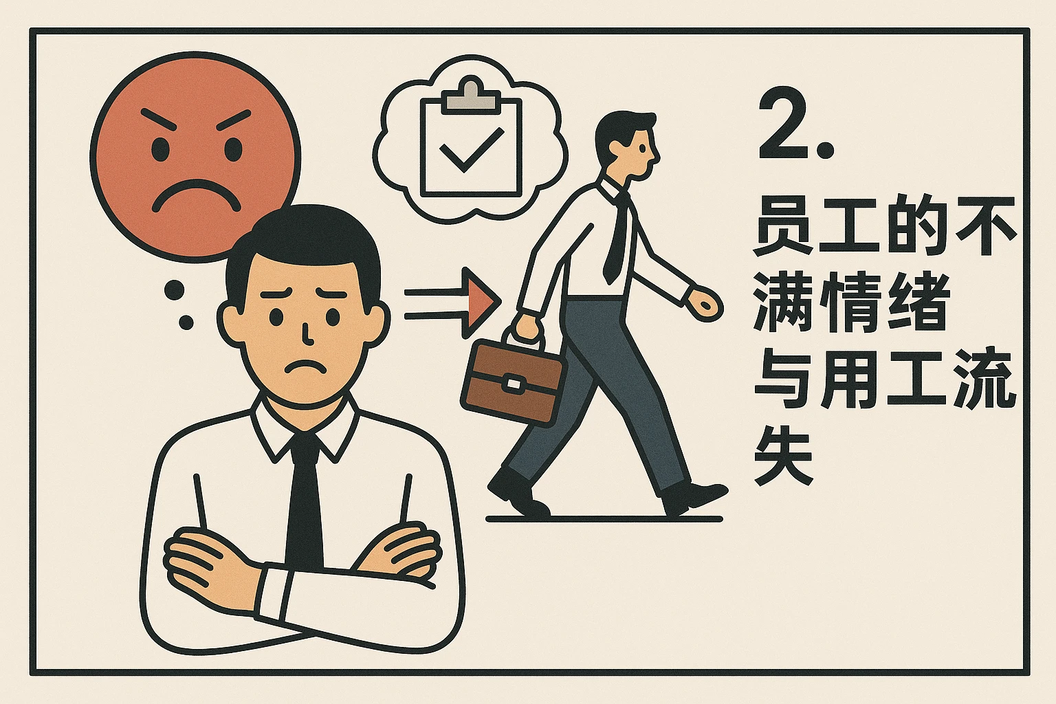 2. 员工的不满情绪与用工流失