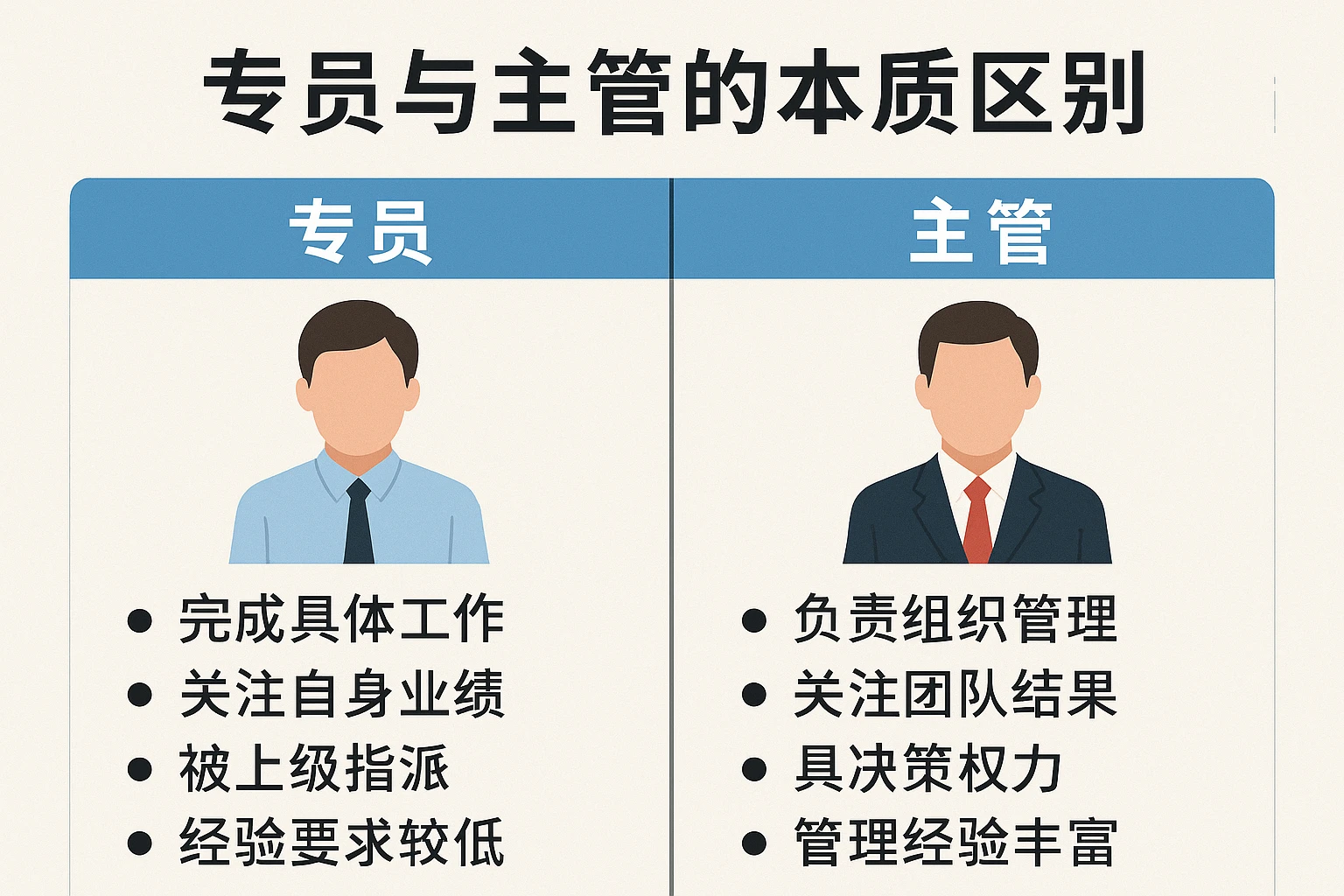 专员与主管的本质区别
