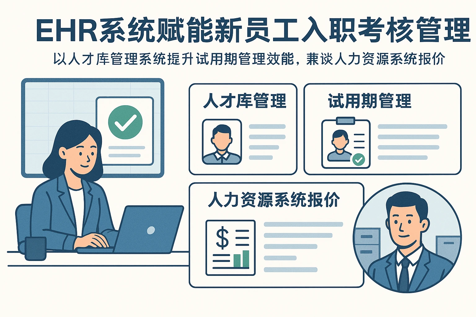 EHR系统赋能新员工入职考核管理：以人才库管理系统提升试用期管理效能，兼谈人力资源系统报价
