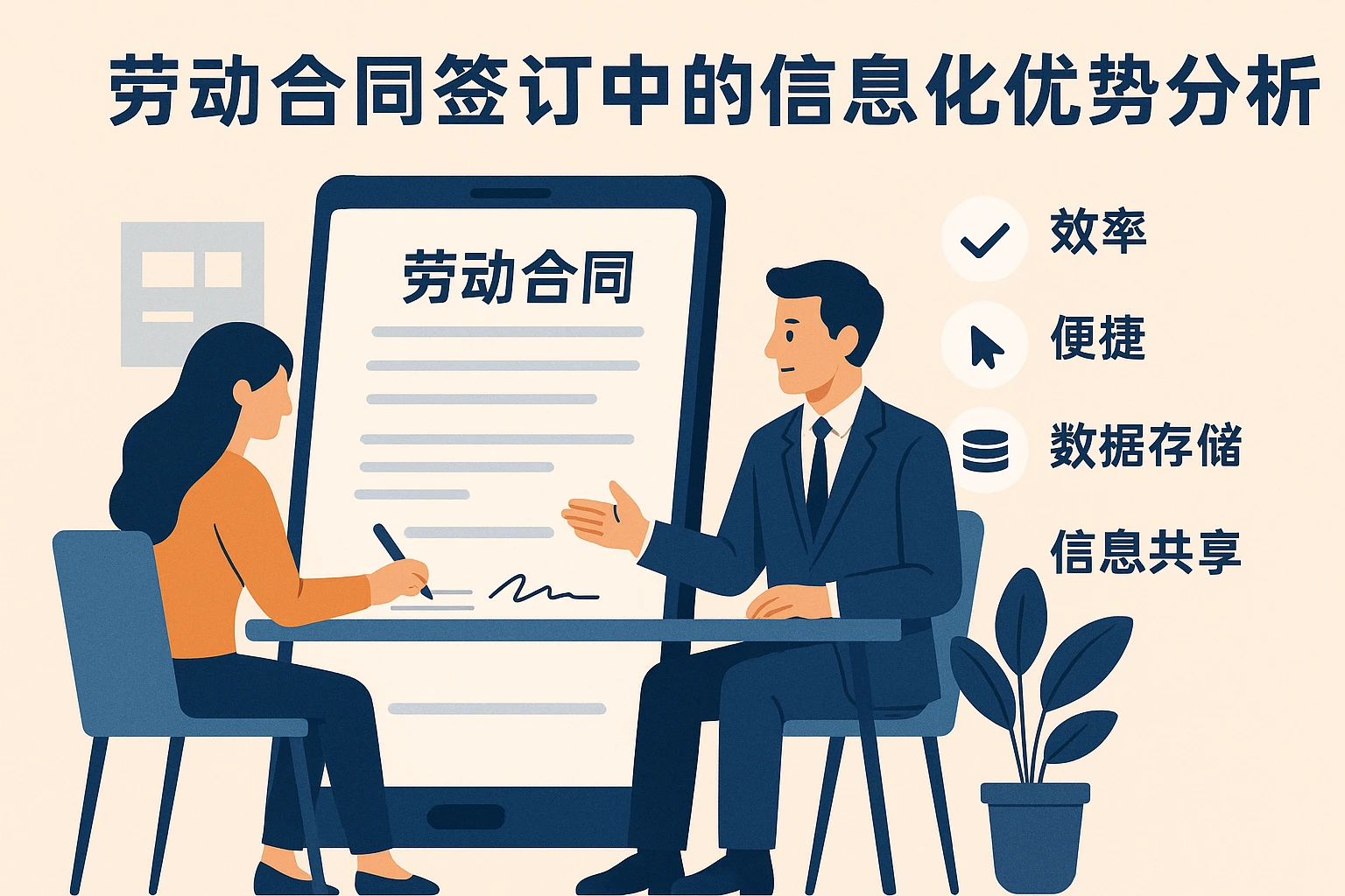 劳动合同签定中的信息化优势分析
