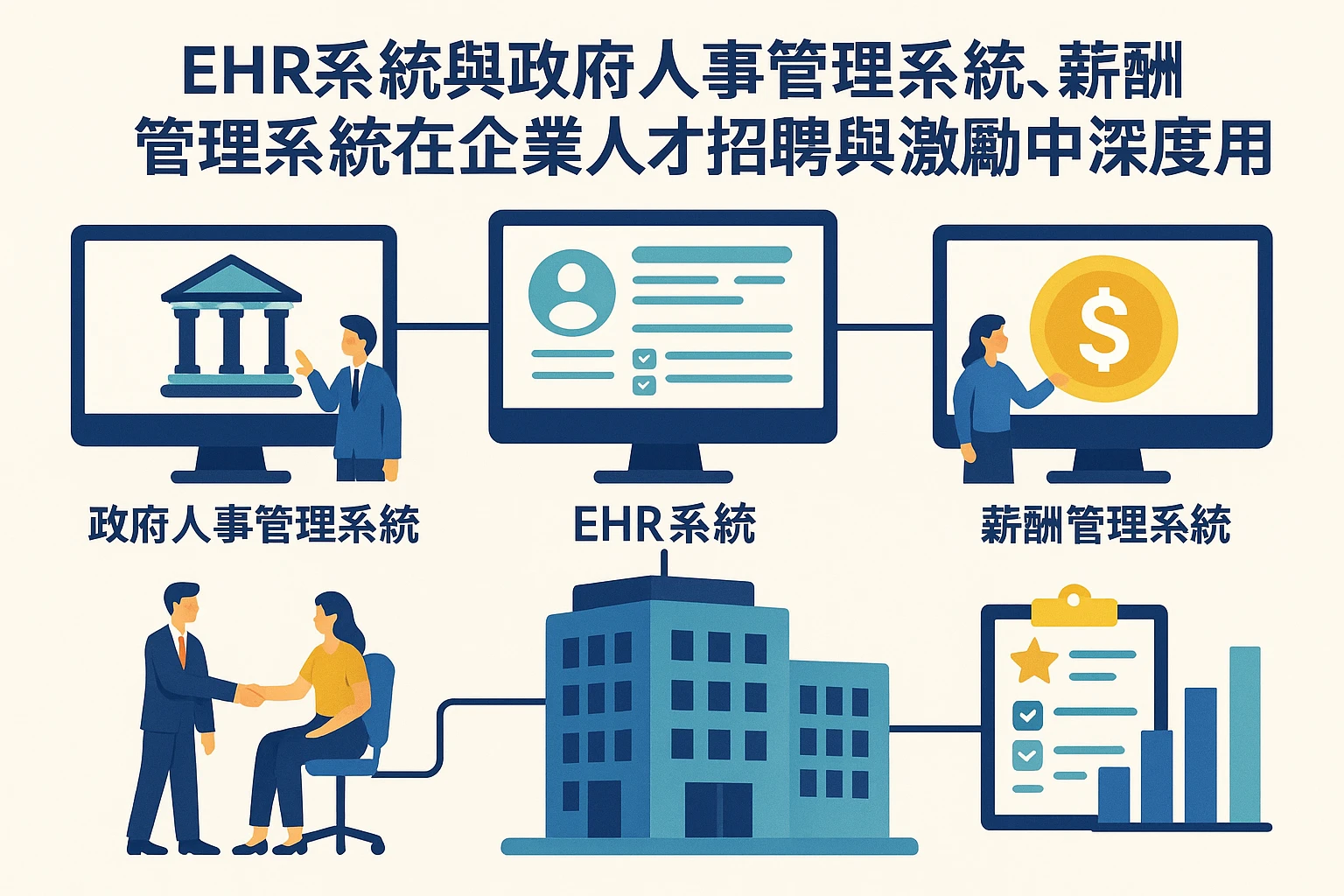 EHR系统与政府人事管理系统、薪酬管理系统在企业人才招聘与激励中的深度应用