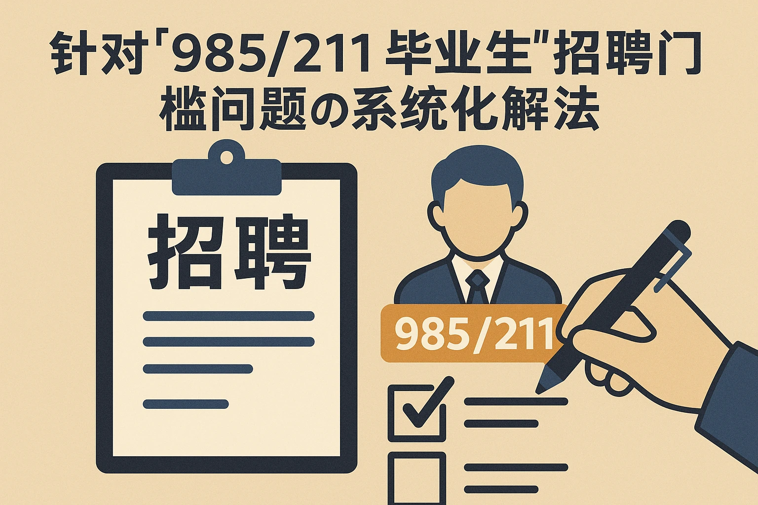 针对“985/211毕业生”招聘门槛问题的系统化解法