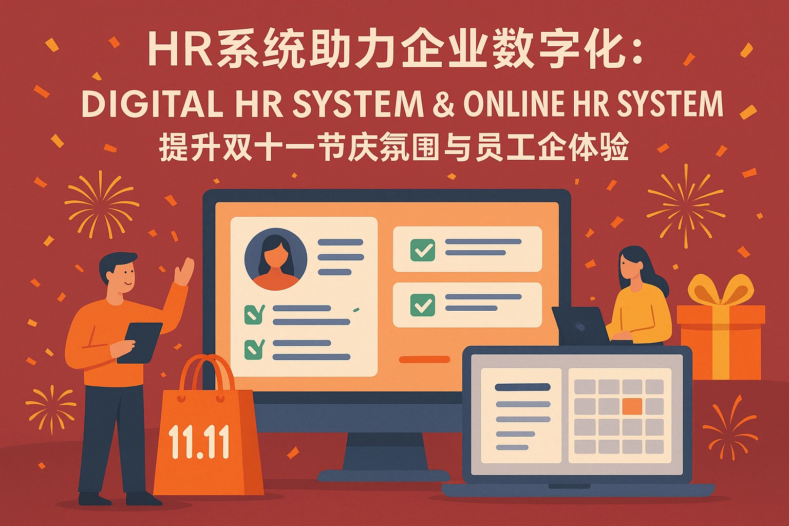 HR系统助力企业数字化：数字化人事系统与在线人事系统提升双十一节庆氛围与员工体验