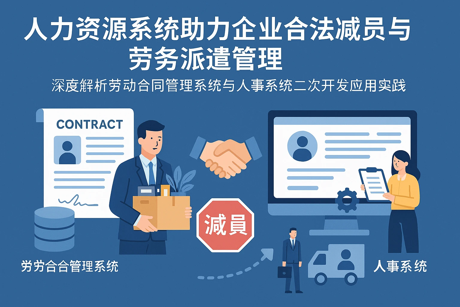 人力资源系统助力企业合法减员与劳务派遣管理 —— 深度解析劳动合同管理系统与人事系统二次开发应用实践