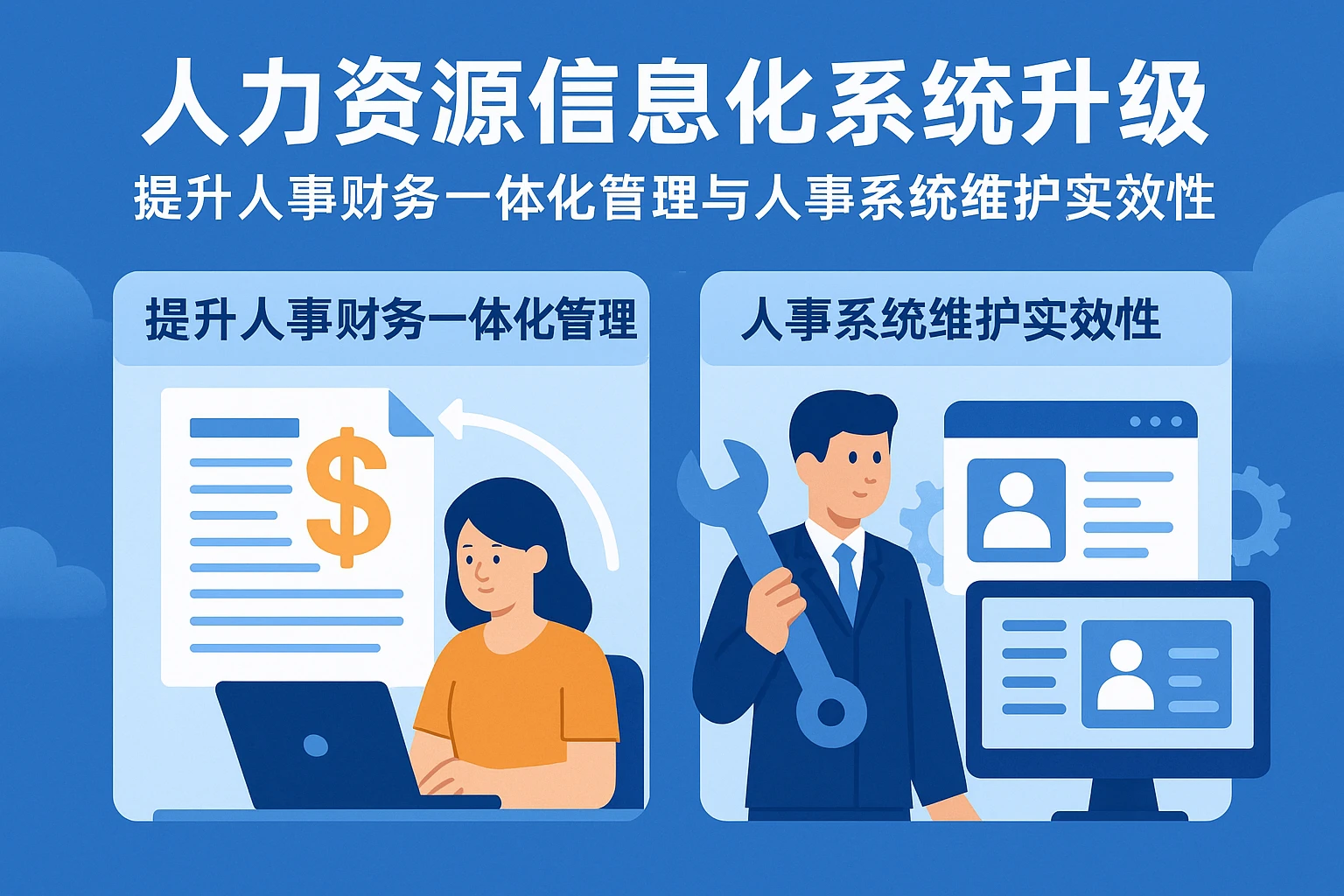 人力资源信息化系统升级：提升人事财务一体化管理与人事系统维护实效性