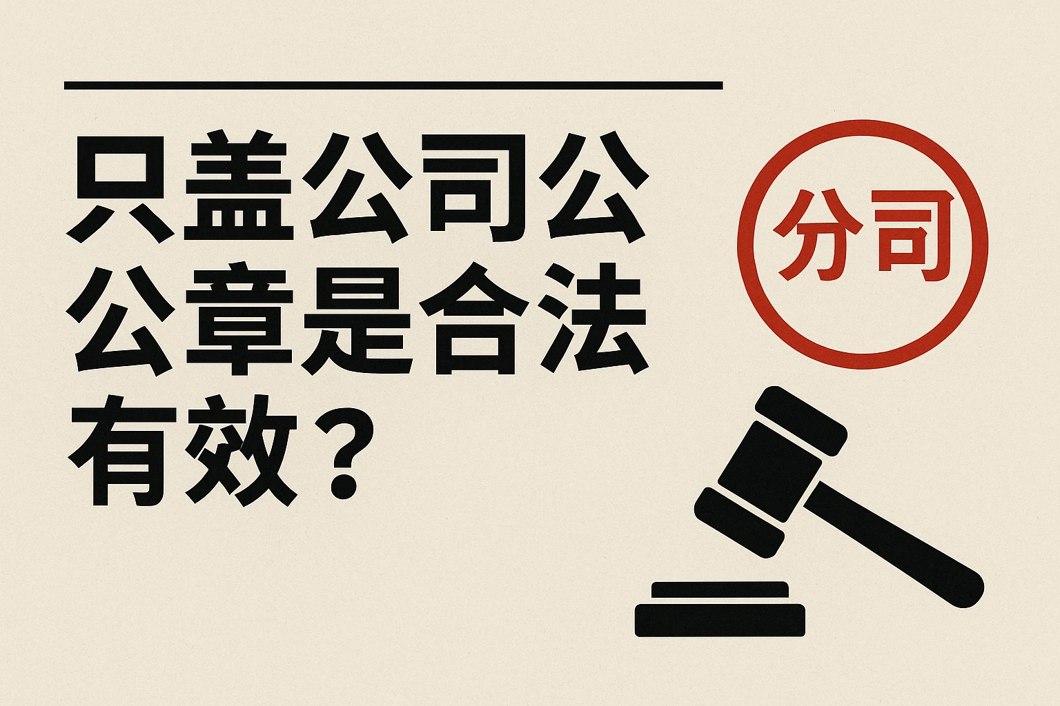 只盖公司公章是否合法有效