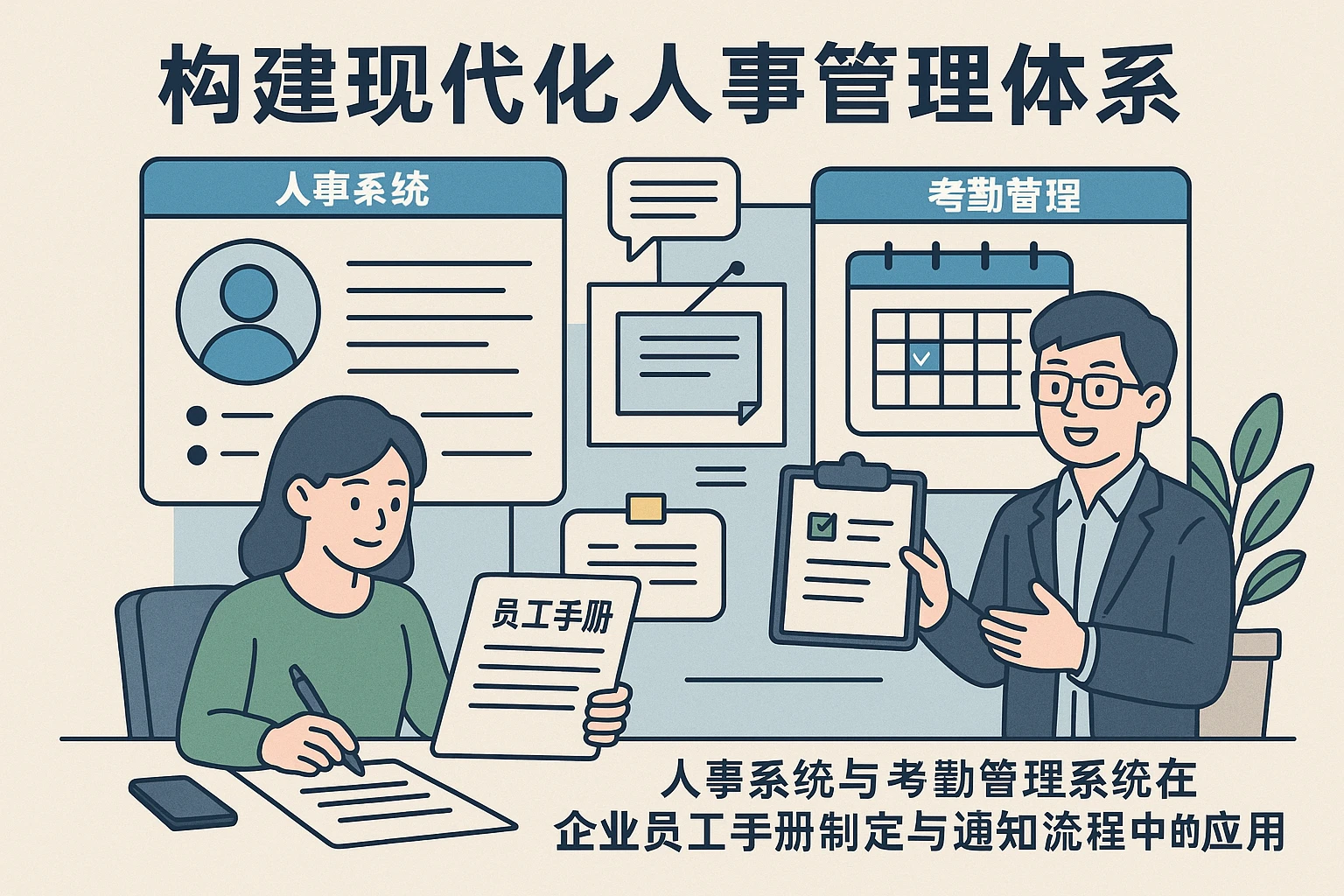 构建现代化人事管理体系：人事系统与考勤管理系统在企业员工手册制定与通知流程中的应用