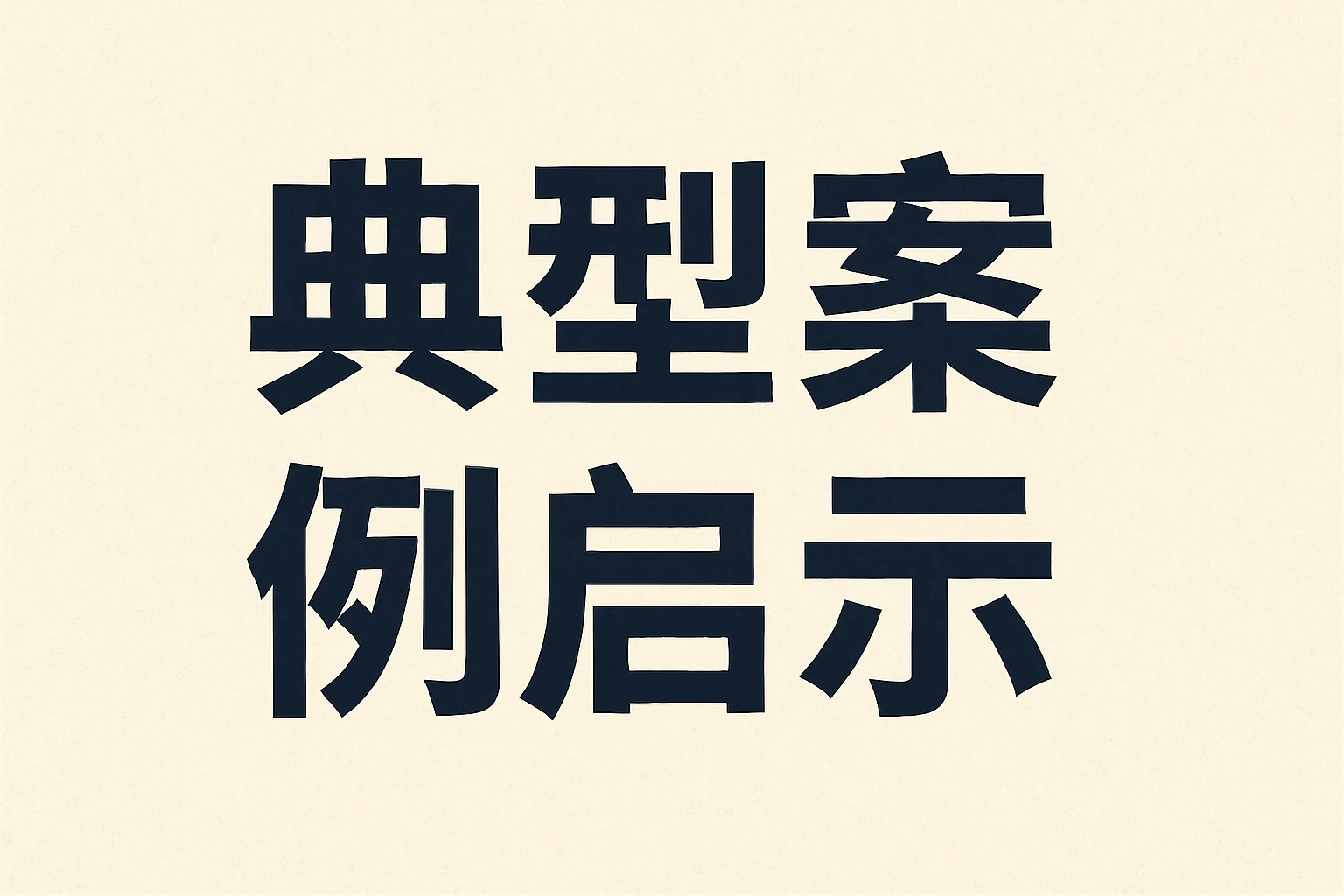 典型案例启示
