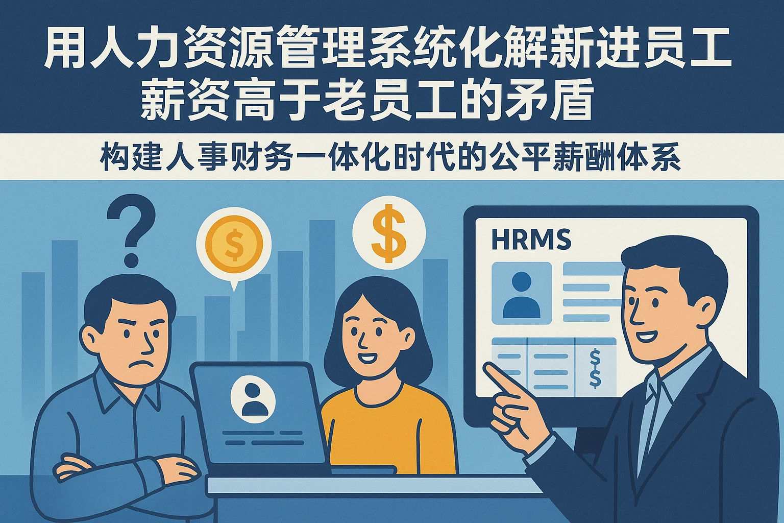 用人力资源管理系统化解新进员工薪资高于老员工的矛盾——构建人事财务一体化时代的公平薪酬体系