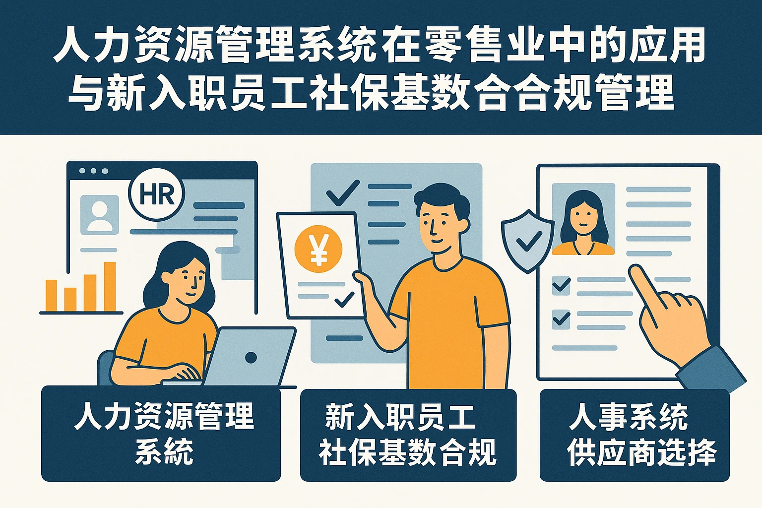人力资源管理系统在零售业中的应用与新入职员工社保基数的合规管理——选择合适的人事系统供应商的策略解析