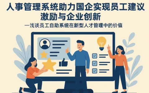 人事管理系统助力国企实现员工建议激励与企业创新——浅谈员工自助系统在新型人才管理中的价值
