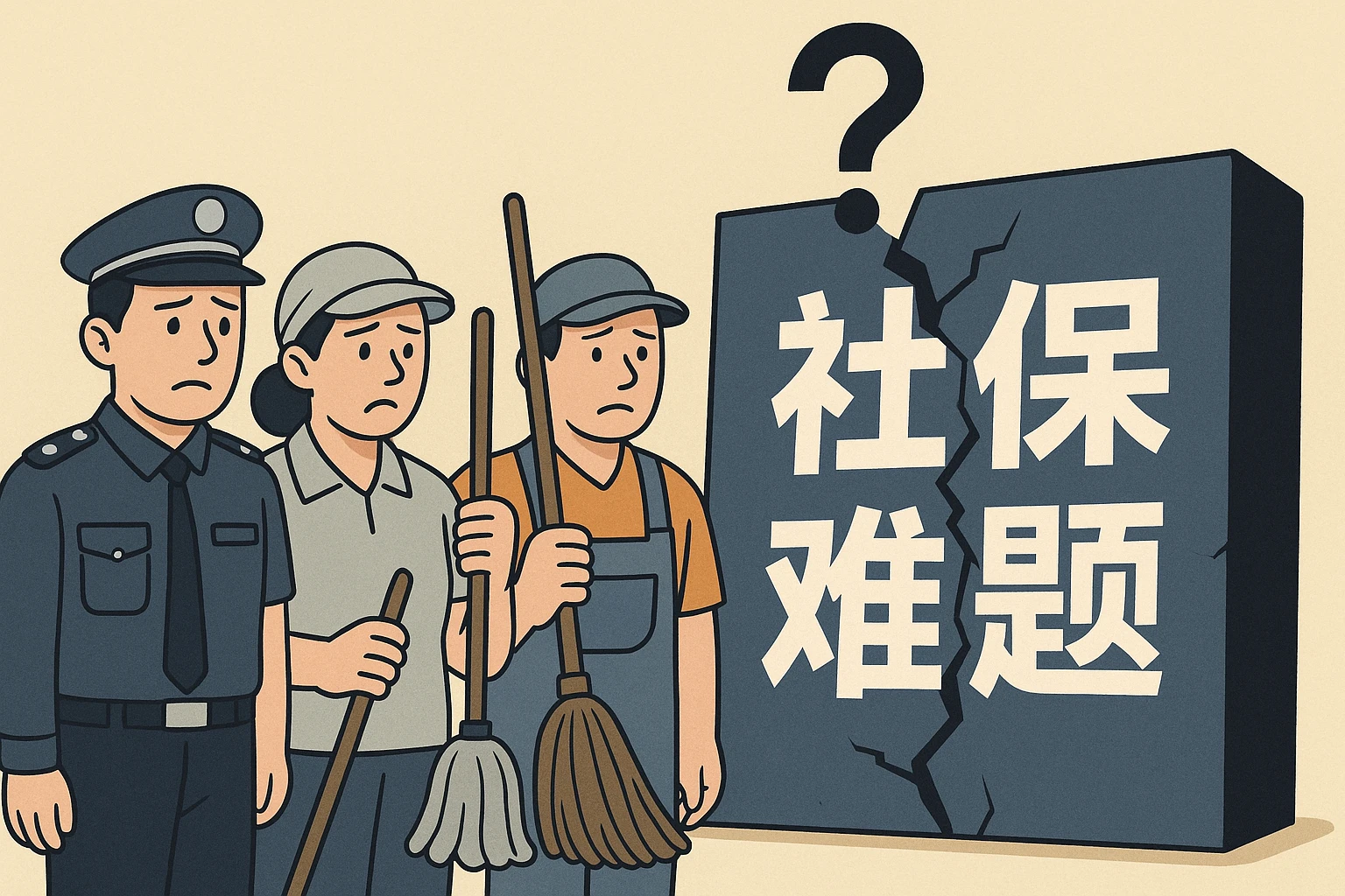 保安、保洁等人员社保难题