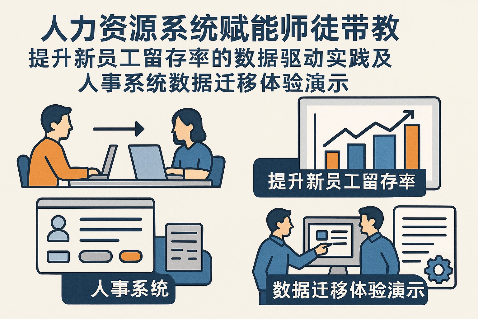 人力资源系统赋能师徒带教：提升新员工留存率的数据驱动实践及人事系统数据迁移体验演示