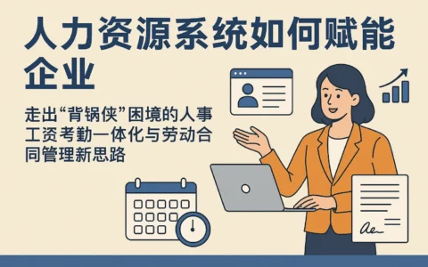 人力资源系统如何赋能企业——走出“背锅侠”困境的人事工资考勤一体化与劳动合同管理新思路