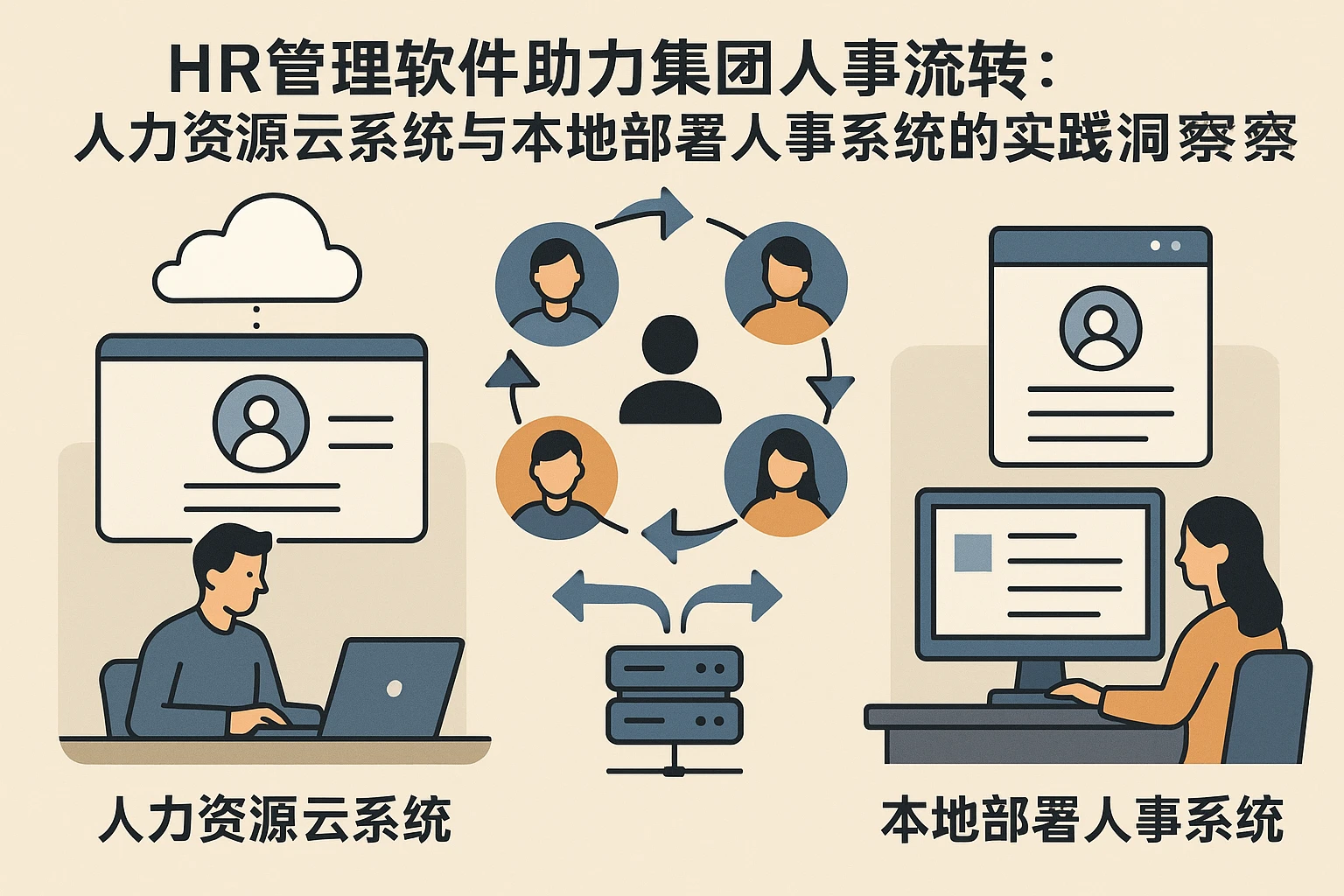 HR管理软件助力集团人事流转：人力资源云系统与本地部署人事系统的实践洞察