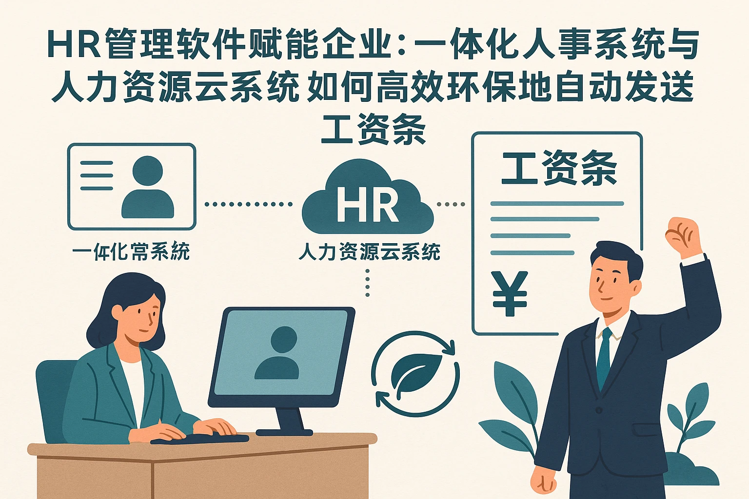 HR管理软件赋能企业：一体化人事系统与人力资源云系统如何高效环保地自动发送工资条