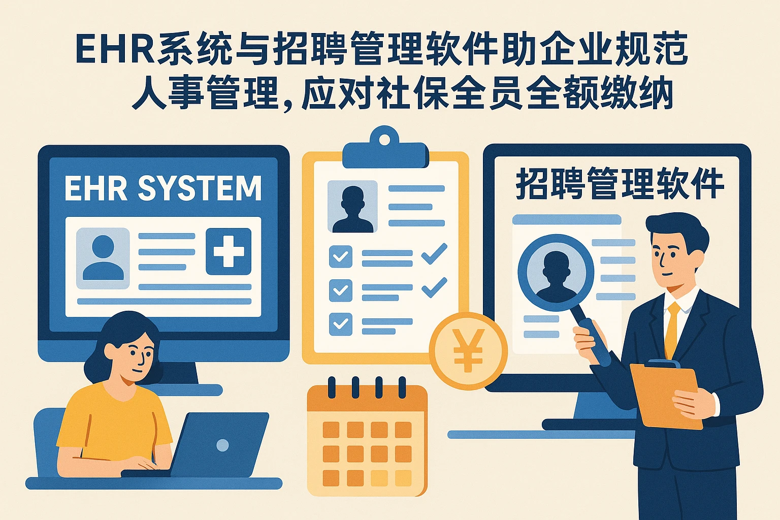 EHR系统与招聘管理软件助企业规范人事管理，应对社保全员全额缴纳