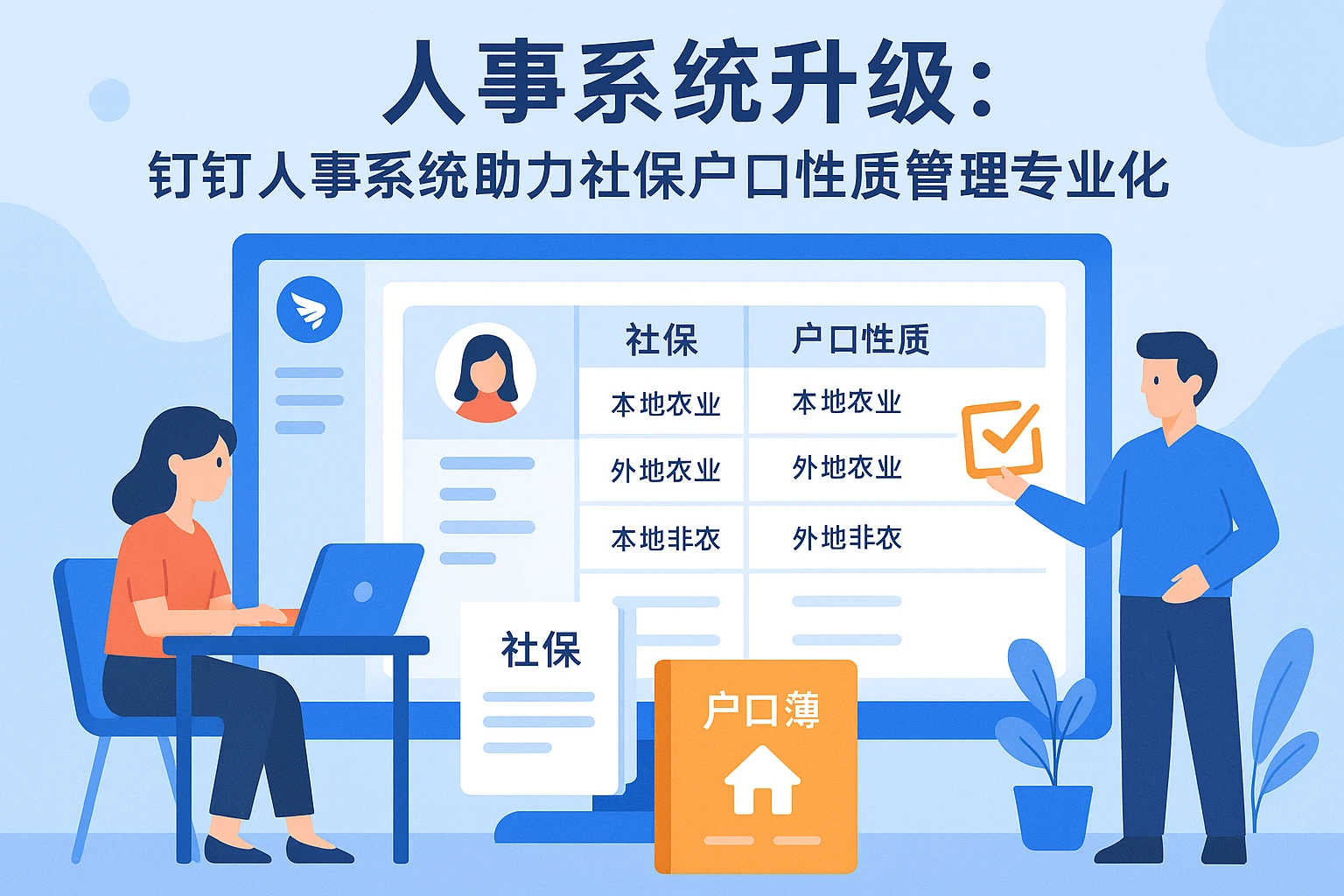 人事系统升级：钉钉人事系统助力社保户口性质管理专业化