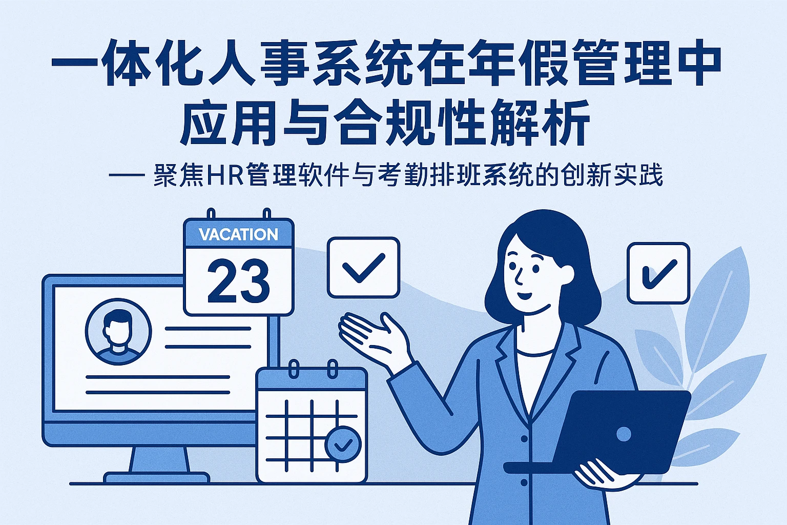 一体化人事系统在年假管理中的应用与合规性解析 —— 聚焦HR管理软件与考勤排班系统的创新实践