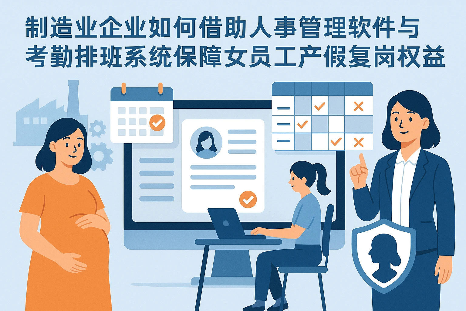 制造业企业如何借助人事管理软件与考勤排班系统保障女员工产假复岗权益
