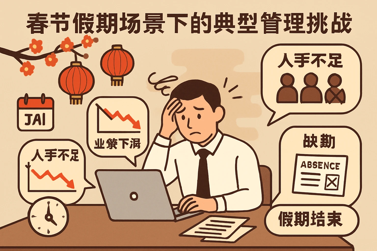 春节假期场景下的典型管理挑战
