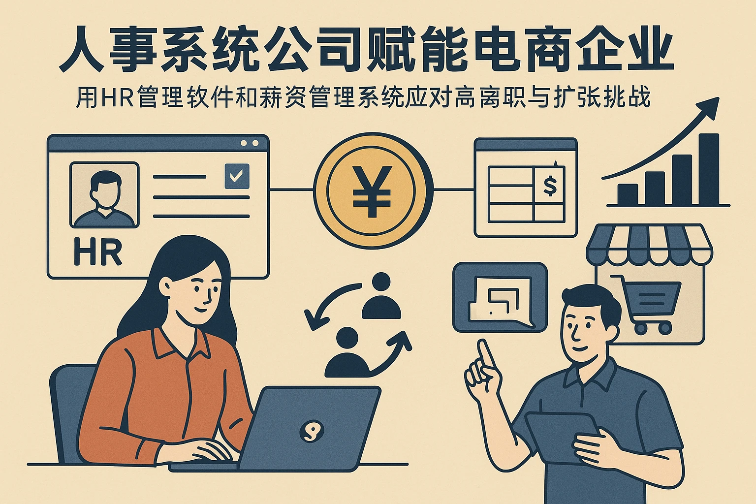 人事系统公司赋能电商企业：用HR管理软件和薪资管理系统应对高离职与扩张挑战