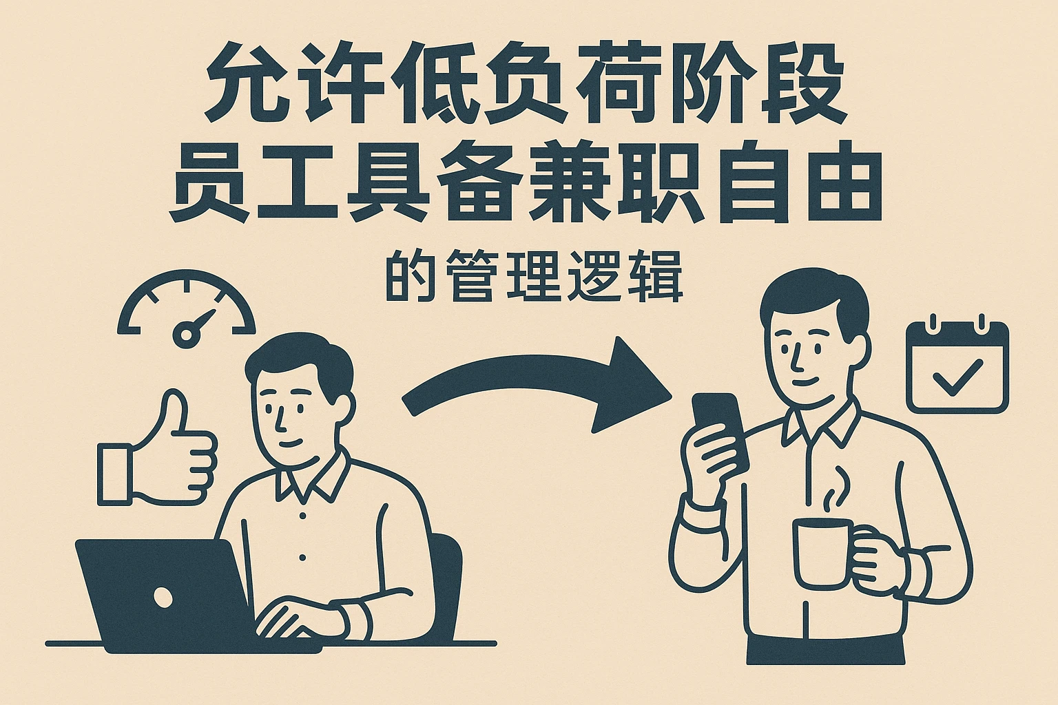 允许低负荷阶段员工具备兼职自由的管理逻辑