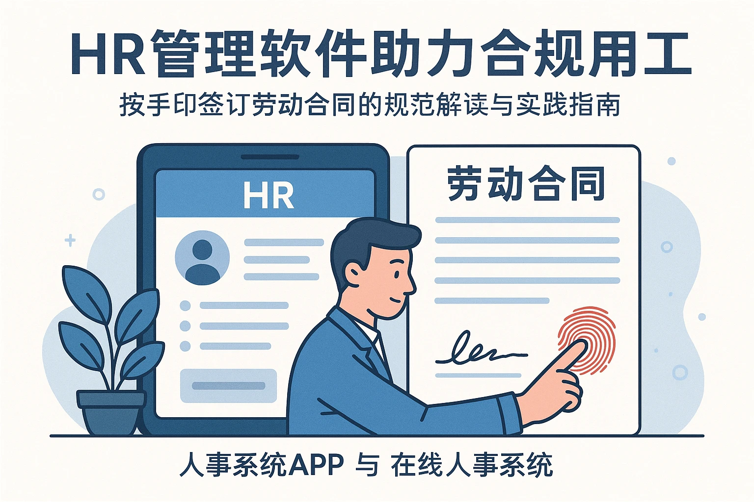 HR管理软件助力合规用工：按手印签订劳动合同的规范解读与实践指南（聚焦人事系统APP与在线人事系统）