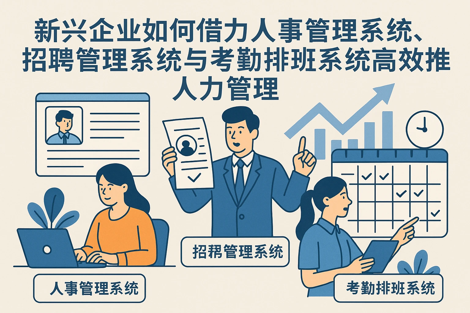新兴企业如何借力人事管理系统、招聘管理系统与考勤排班系统高效推进人力管理