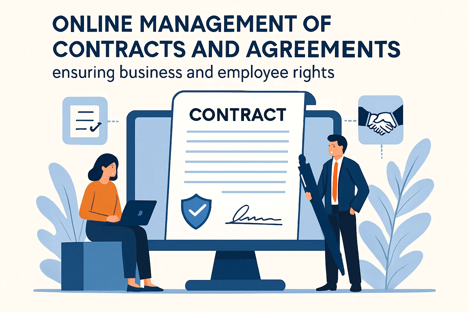 合同及协议在线管理，保障企业与员工权益