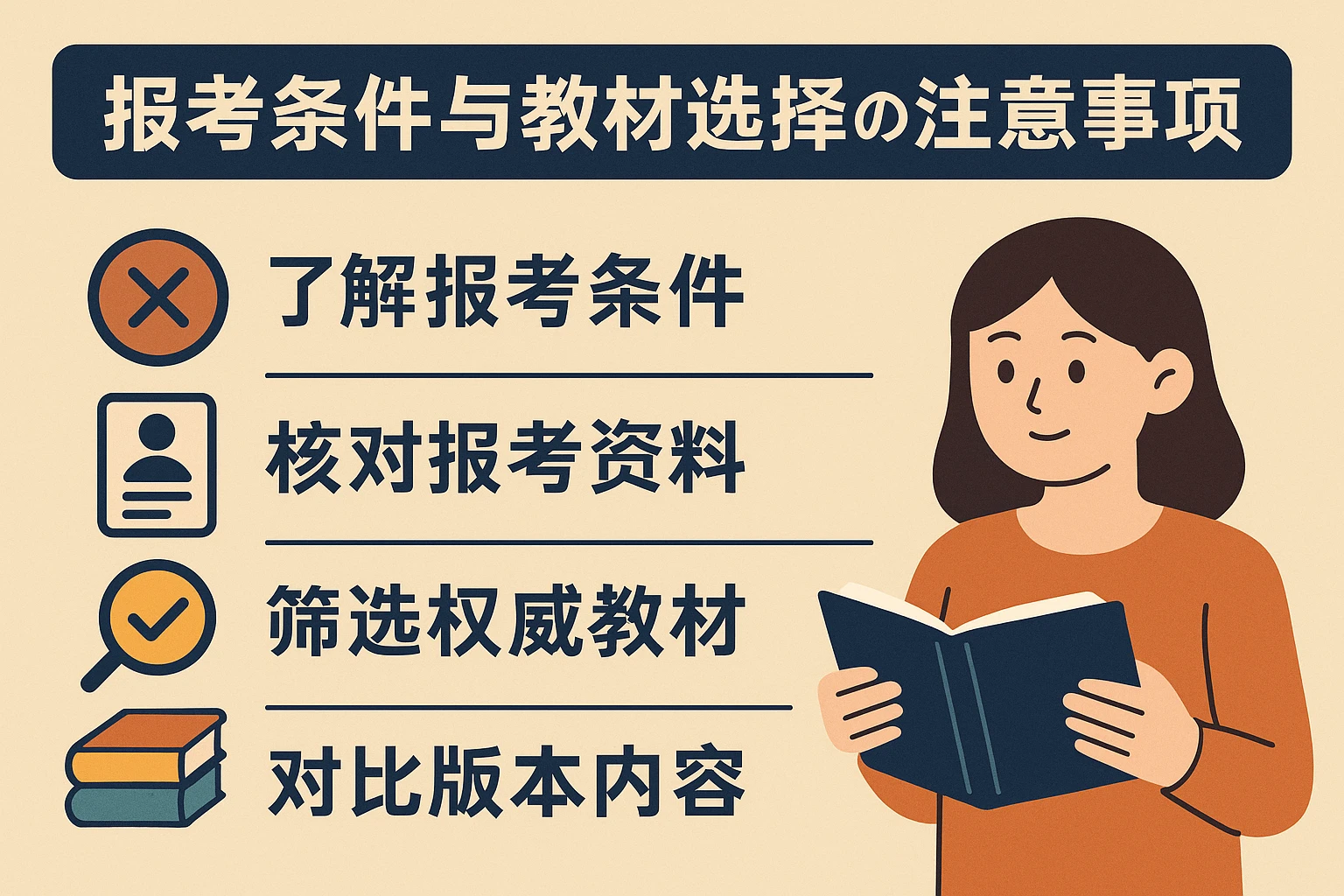报考条件与教材选择的注意事项