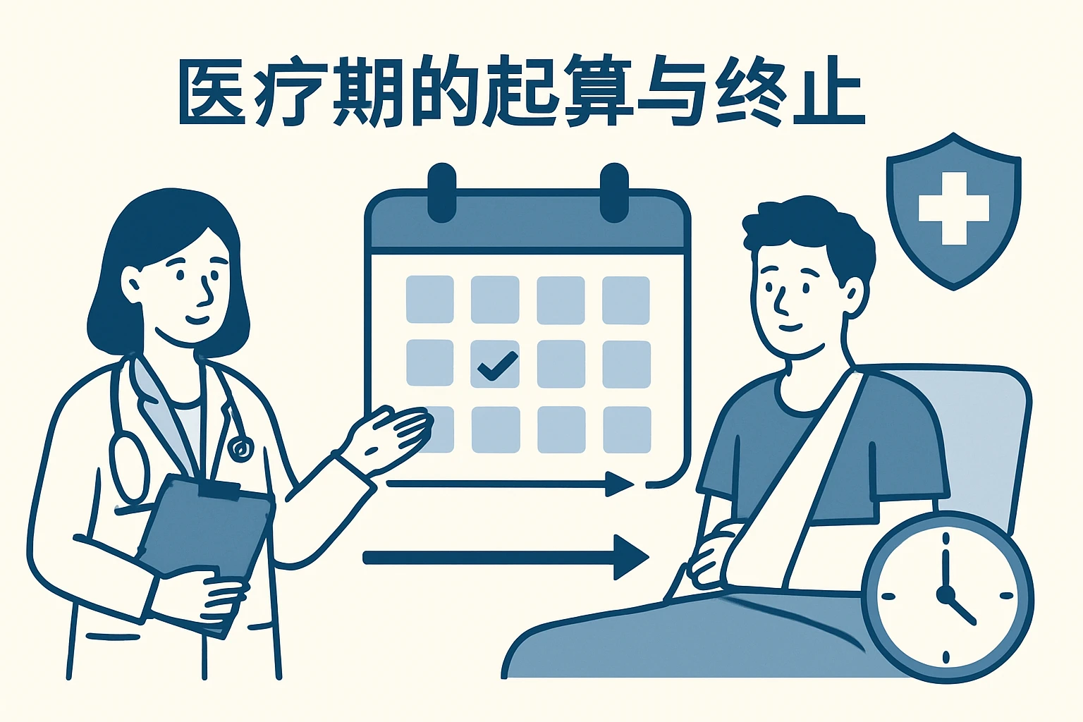 1. 医疗期的起算与终止