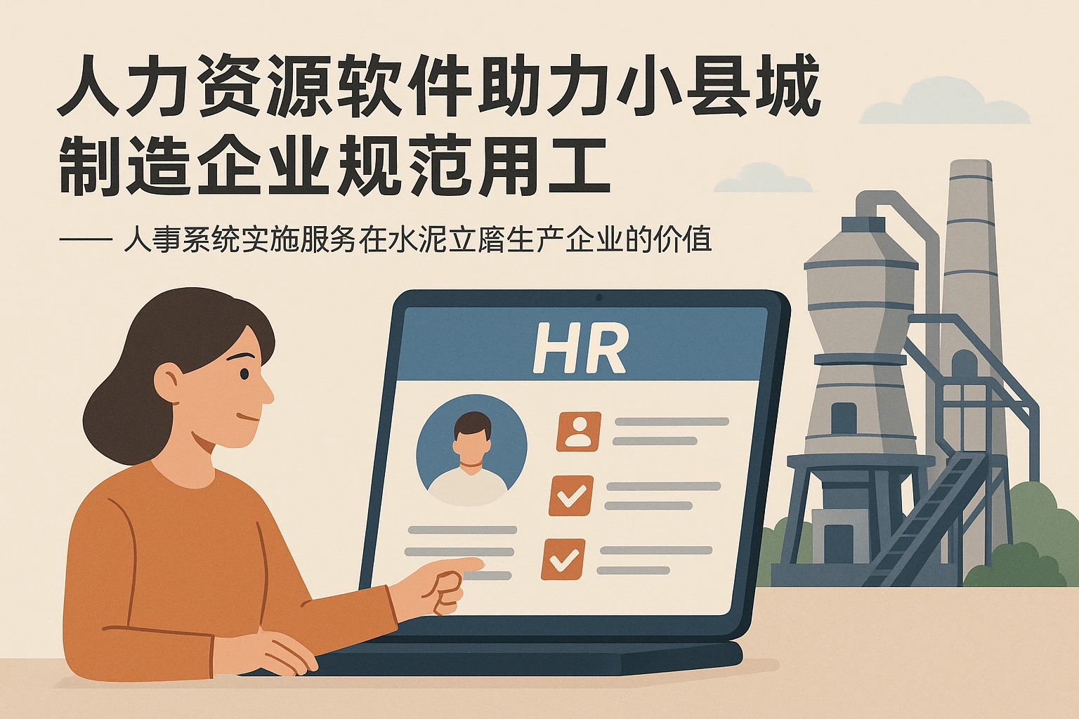 人力资源软件助力小县城制造企业规范用工 —— 人事系统实施服务在水泥立磨生产企业的价值