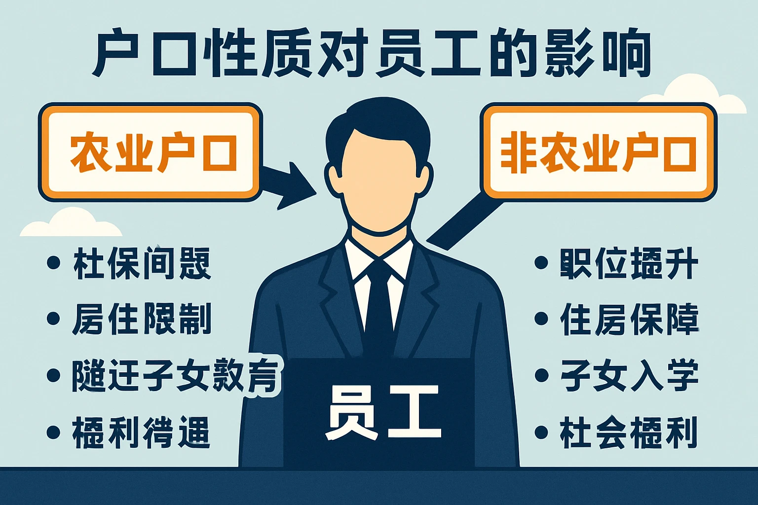 户口性质对员工的影响
