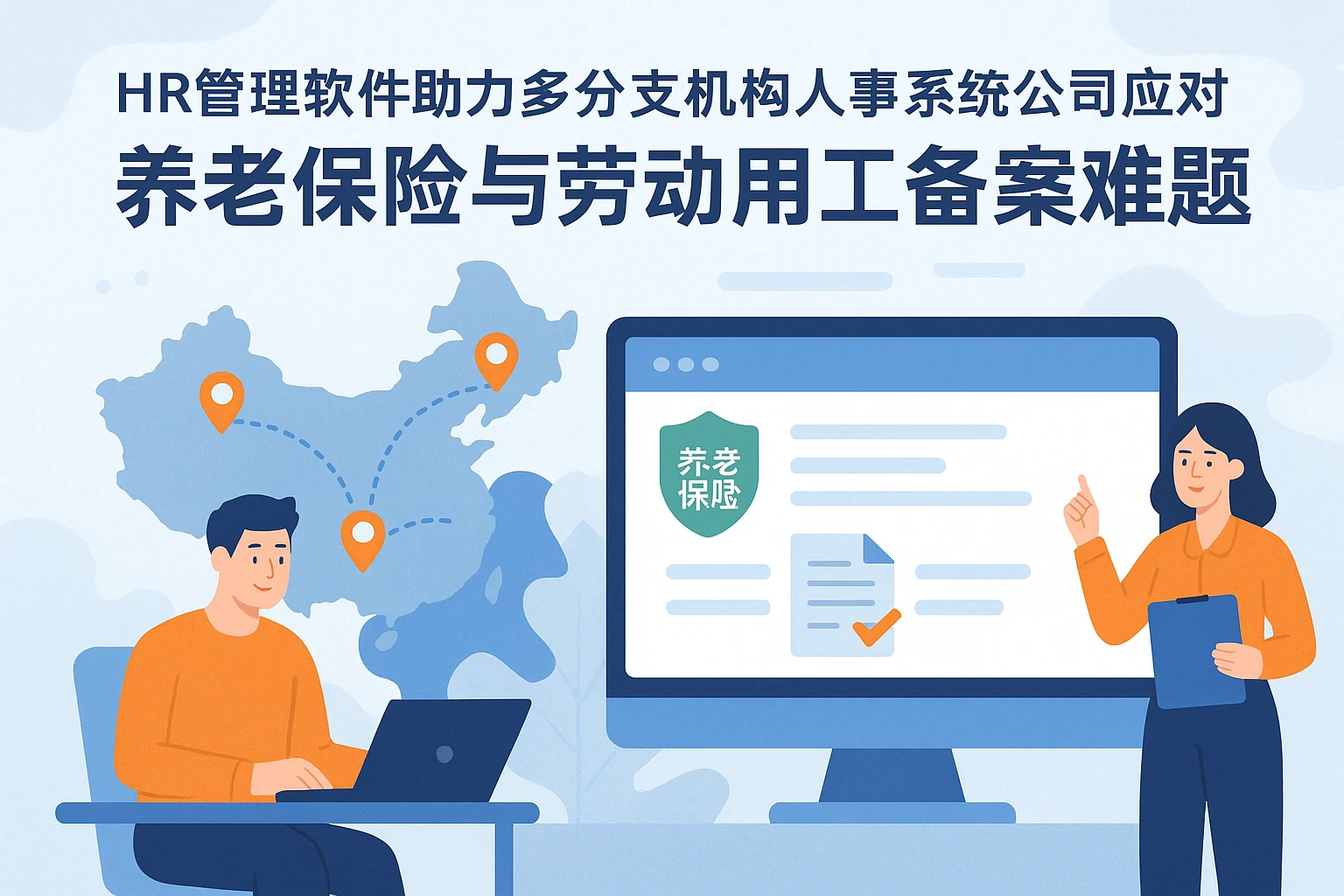 HR管理软件助力多分支机构人事系统公司应对养老保险与劳动用工备案难题