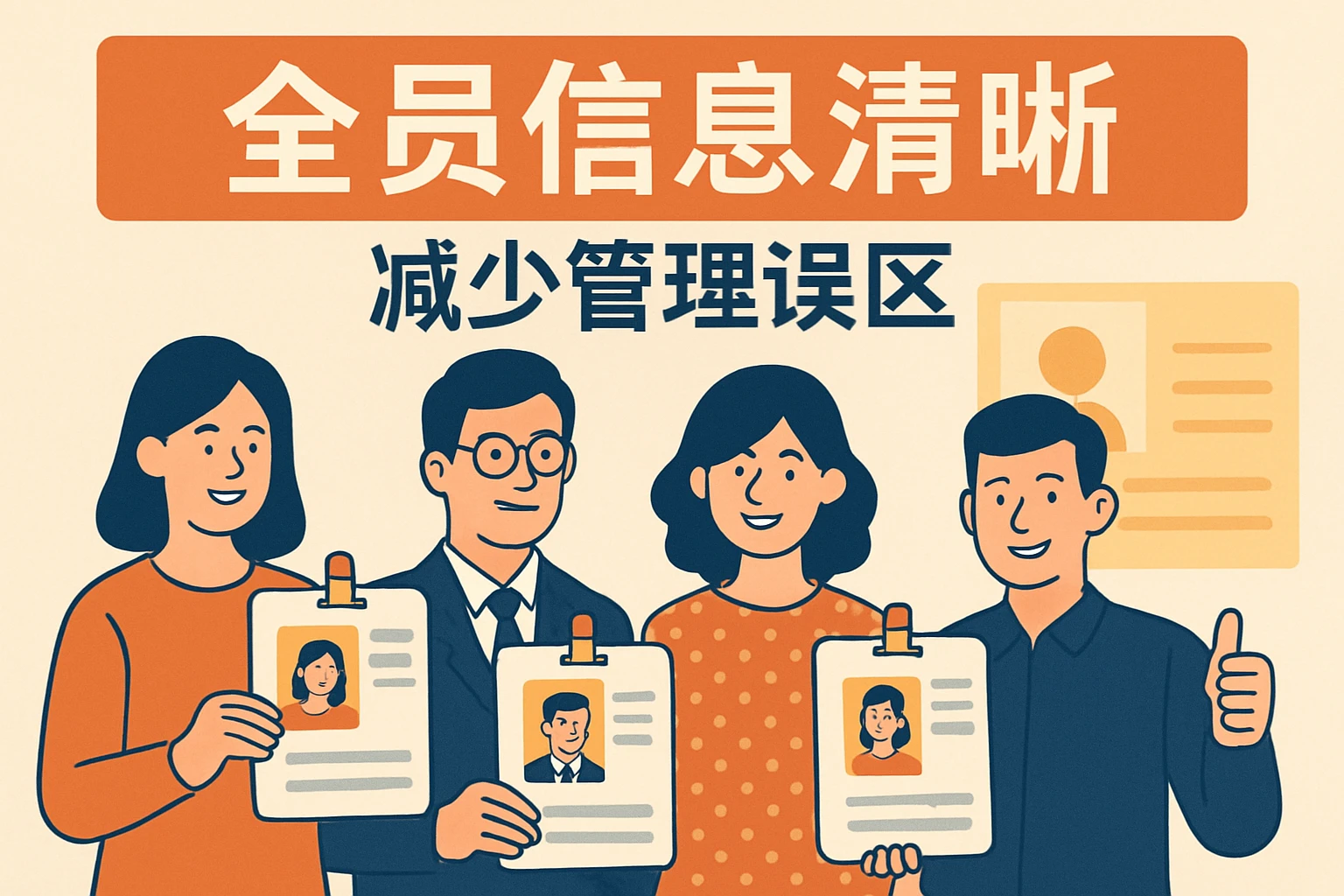 全员信息清晰，减少管理误区