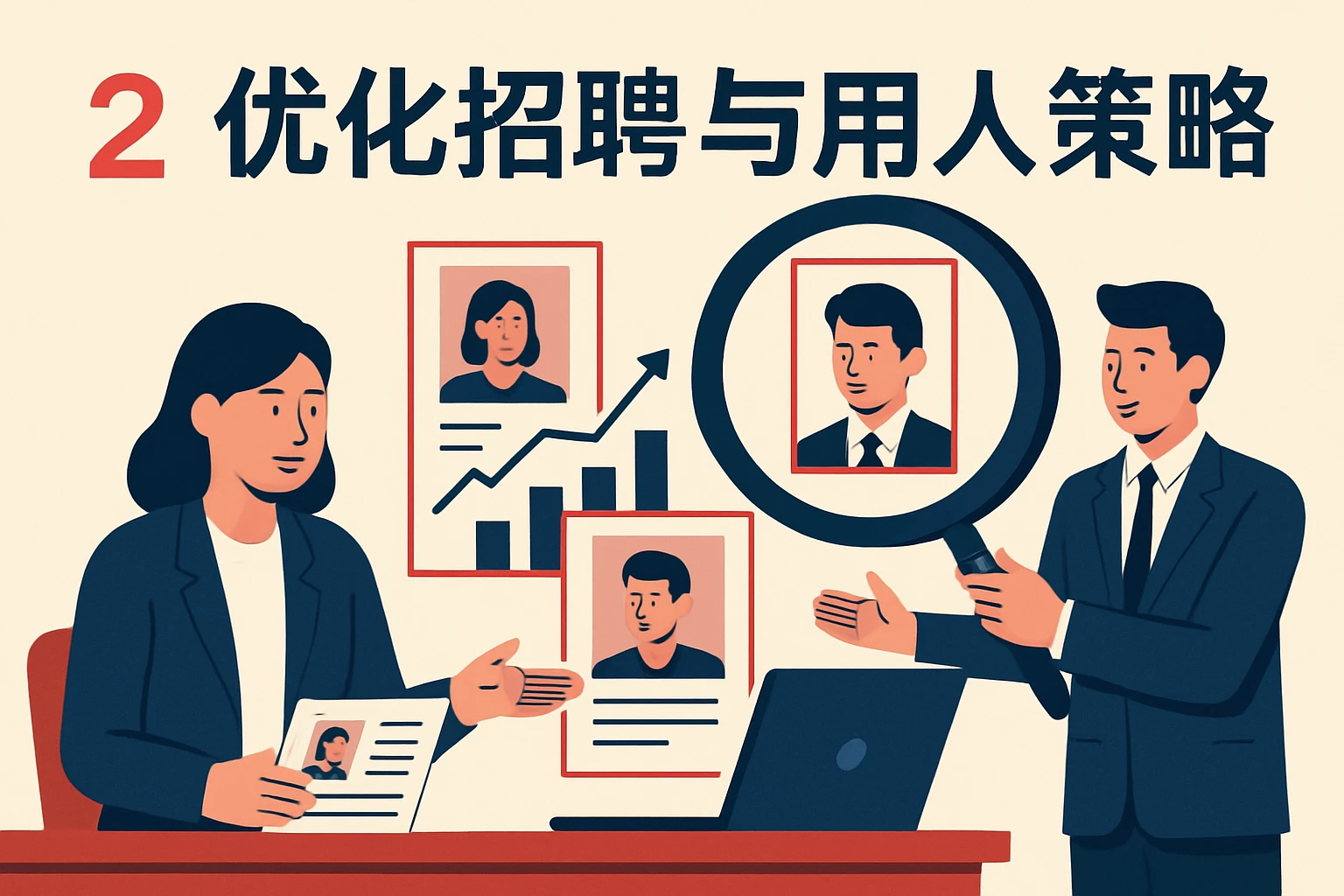 2. 优化招聘与用人策略