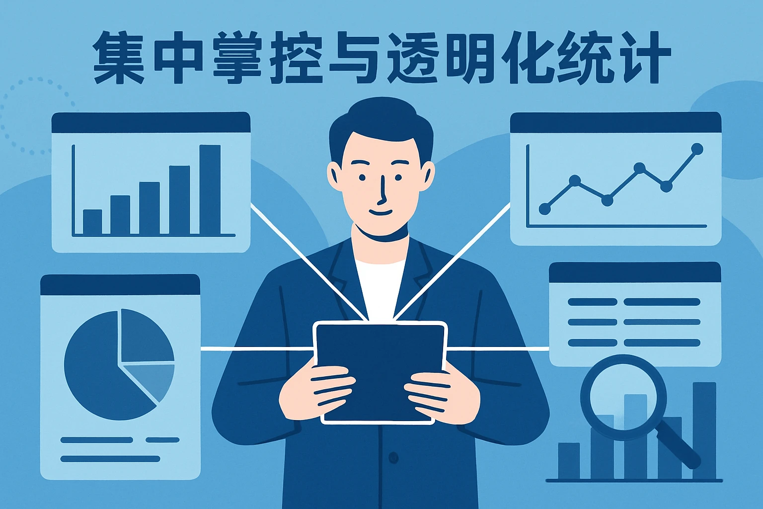 集中掌控与透明化统计