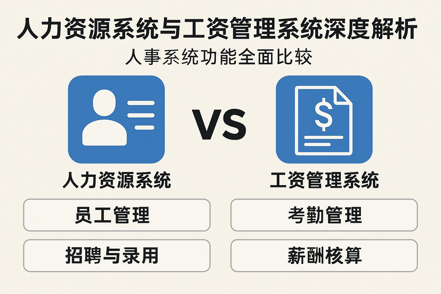 人力资源系统与工资管理系统深度解析——人事系统功能全面比较